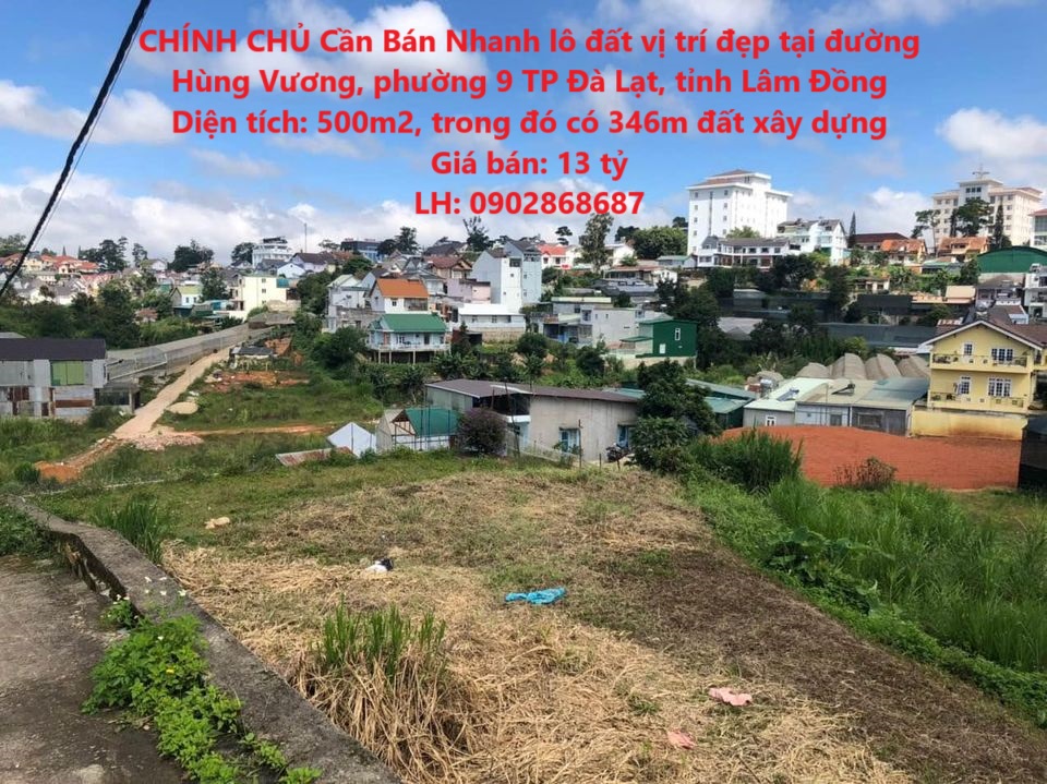 CHÍNH CHỦ Cần Bán Nhanh lô đất vị trí đẹp tại phường 9, TP Đà Lạt, tỉnh Lâm Đồng - Ảnh chính